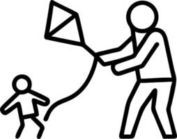 Candid shot of a father and son crafting a kite together with copy space below. vector