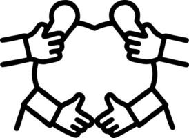 Candid photo of people holding hands in a unity chain with copy space below. vector