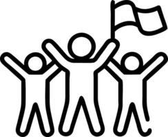 Candid photo of people participating in a community service project with copy space to the side. Set 2 vector