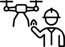 Candid photo of an engineer using a drone for infrastructure inspection in an urban setting with copy space vector