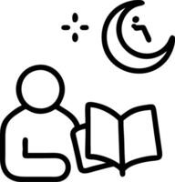 Candid photo of a father reading a bedtime story about a night journey to his child with copy space above. vector