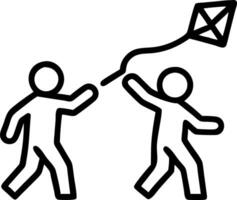 Candid image of friends participating in a kite flying competition with copy space on the right. vector