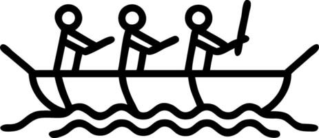 Candid image of a team participating in a dragon boat race copy space below. vector