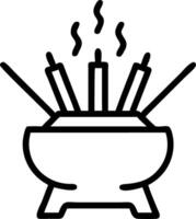 Candid image of a family visiting a temple with incense sticks during Lunar New Year with copy space above. Set 2 vector