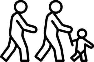 Candid image of a family visiting a temple with incense sticks during Lunar New Year with copy space above. vector