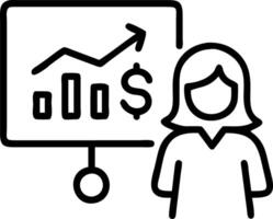 Businesswoman presenting cost reduction strategies on bokeh digital art copy space Set 2 vector