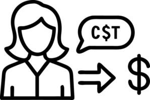 Businesswoman presenting cost benefit analysis in macro close up copy space vector