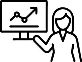 Businesswoman presenting AI driven analytics on glossy screen copy space vector