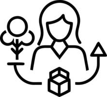 Businesswoman managing digital green supply chain in environment setting copy space Set 5 vector