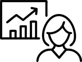 Businesswoman analyzing green supply chain data in macro close up copy space vector