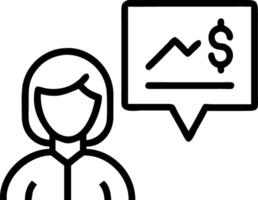 Businesswoman analyzing financial metrics in macro close up copy space vector
