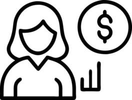 Businesswoman analyzing financial data in bokeh digital art copy space vector