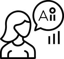 Businesswoman analyzing AI driven green supply chain data in macro close up copy space vector
