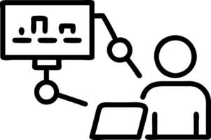 Businessperson monitoring automated inventory system on digital dashboard vector