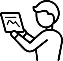 Businessman using tablet with green analytics Set 4 vector