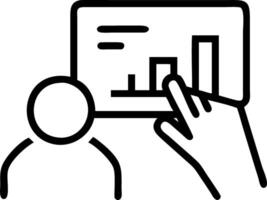 Businessman using tablet with green analytics Set 3 vector