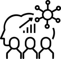 Business team utilizing AI predictive tools with soft abstract background copy space vector