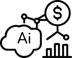 Business team using AI powered financial planning tools in macro close up copy space vector