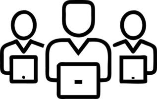 Business team using tablets for presentations bokeh digital art background copy space on right. vector