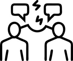 Business team struggling with communication in close up meeting copy space vector