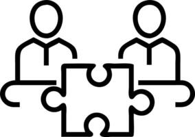 Business team strategizing over puzzle pieces in conference room copy space above. Set 5 vector