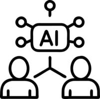 Business team using AI driven financial tools on glossy desk copy space vector