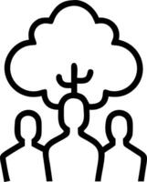 Business team silhouette with green tree background and copy space Set 2 vector