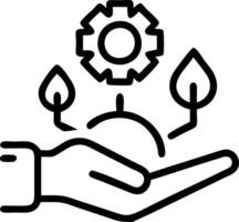Business team optimizing sustainable supply chain on glossy background copy space vector