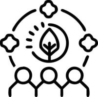 Business team optimizing green supply chain in reality setting copy space vector