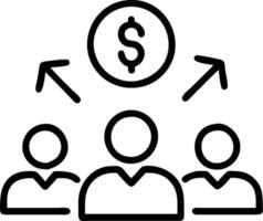 Business team optimizing financial efficiency in collaborative workspace copy space vector