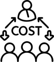 Business team optimizing cost reduction strategies in collaborative environment copy space vector