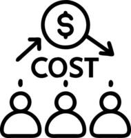 Business team optimizing cost benefit ratios in collaborative environment copy space vector