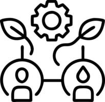 Business team leveraging AI for green supply chain in bokeh digital art copy space vector