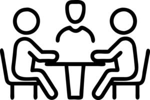 Business team discussing sustainable finance goals around green themed meeting table vector