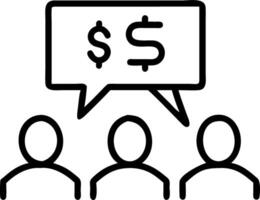 Business team discussing cost reduction strategies in office environment copy space vector