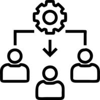 Business team collaborating on supply chain management glossy background copy space on left. vector