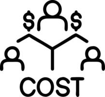 Business team collaborating on cost reduction in soft abstract setting copy space vector