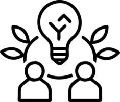 Business team collaborating on digital green initiatives in environment setting copy space vector