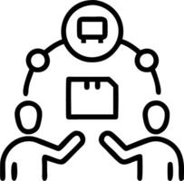 Business team collaborating on AI for sustainable supply chain in candid environment copy space Set 2 vector
