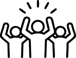 Business team clapping in applause after successful presentation vector