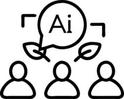 Business team collaborating on AI for green supply chain in candid setting copy space vector