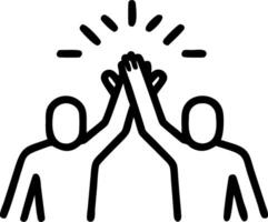 Business team celebrating success with high fives in office copy space included vector