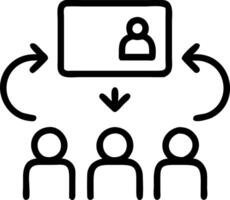 Business team brainstorming with virtual whiteboard and copy space vector