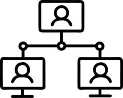 Business team analyzing network data in a modern office with copy space vector