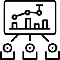 Business team analyzing performance data from automated production line on digital dashboard Set 2 vector