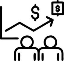 Business team analyzing financial performance in open office copy space vector