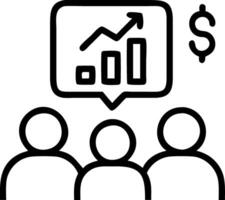 Business team analyzing cost graphs in soft abstract setting copy space vector