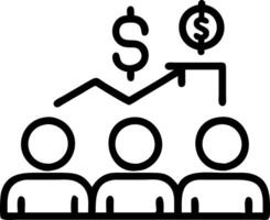 Business team analyzing financial metrics in open office environment copy space vector