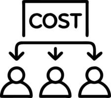 Business team analyzing cost benefit ratios in collaborative workspace copy space vector