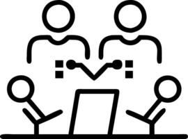 Business team analyzing AI data on plain white table copy space vector